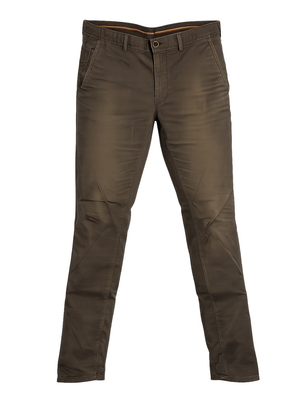 Massimo Dutti Olive Brown Slim Chinos